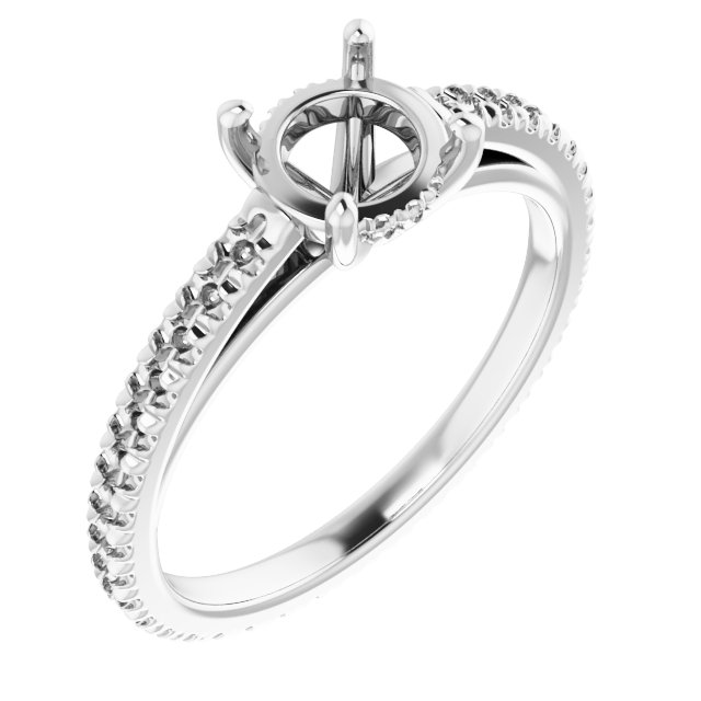 Accented Eternity-Style Engagement Ring