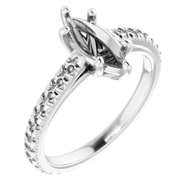 Accented Eternity-Style Engagement Ring