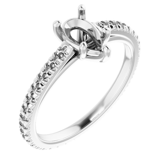 Accented Eternity-Style Engagement Ring
