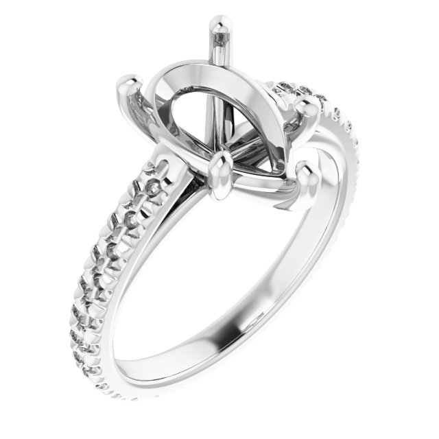Accented Eternity-Style Engagement Ring
