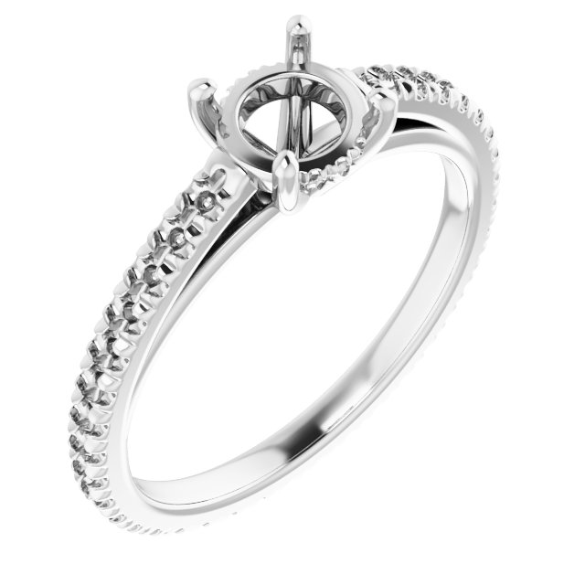 Accented Eternity-Style Engagement Ring