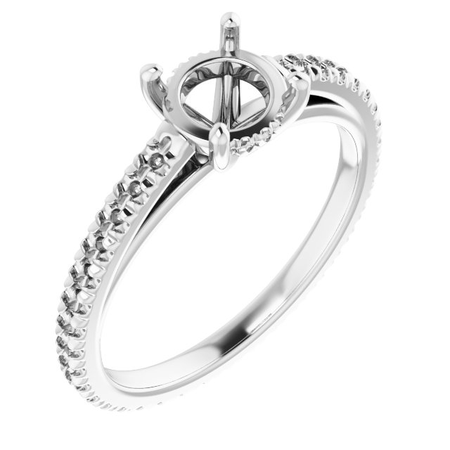 Accented Eternity-Style Engagement Ring