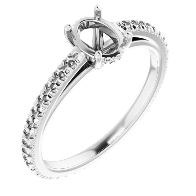 Accented Eternity-Style Engagement Ring