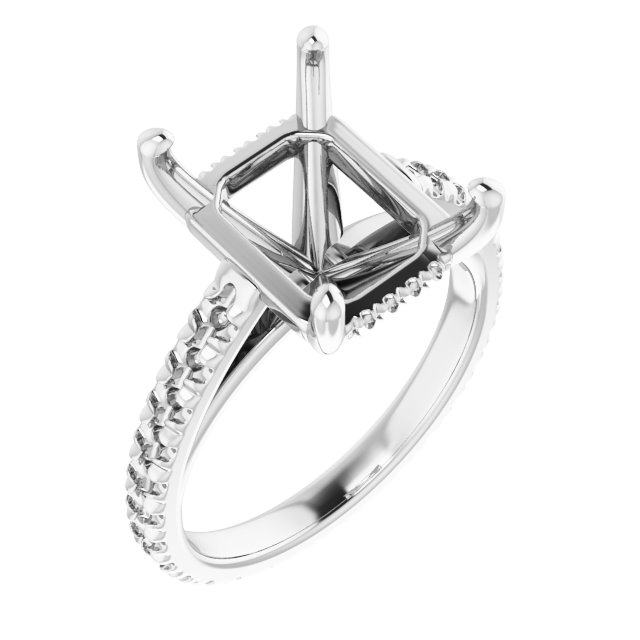 Accented Eternity-Style Engagement Ring