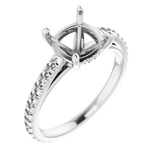 Accented Eternity-Style Engagement Ring