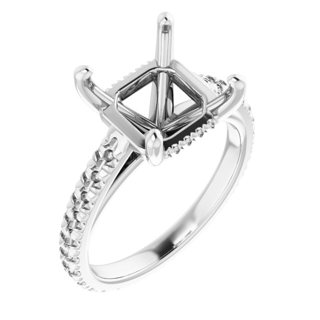 Accented Eternity-Style Engagement Ring