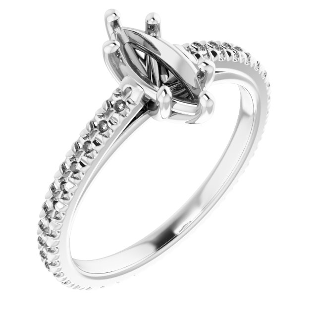 Accented Eternity-Style Engagement Ring