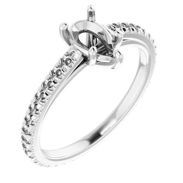 Accented Eternity-Style Engagement Ring
