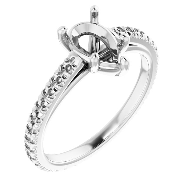 Accented Eternity-Style Engagement Ring