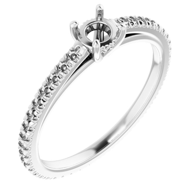 Accented Eternity-Style Engagement Ring