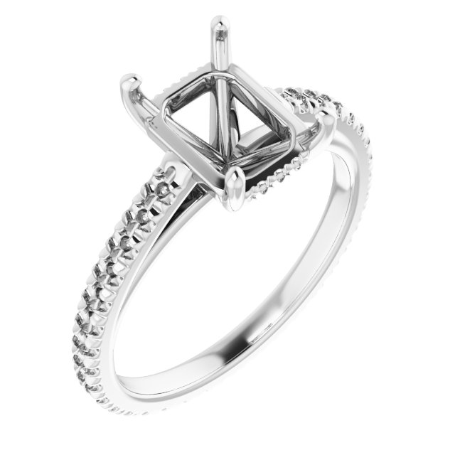 Accented Eternity-Style Engagement Ring