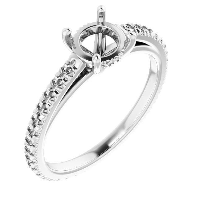 Accented Eternity-Style Engagement Ring
