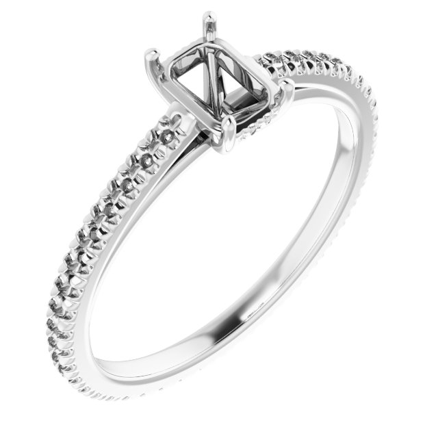 Accented Eternity-Style Engagement Ring