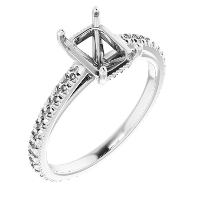 Accented Eternity-Style Engagement Ring