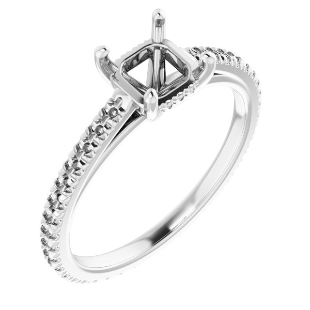 Accented Eternity-Style Engagement Ring