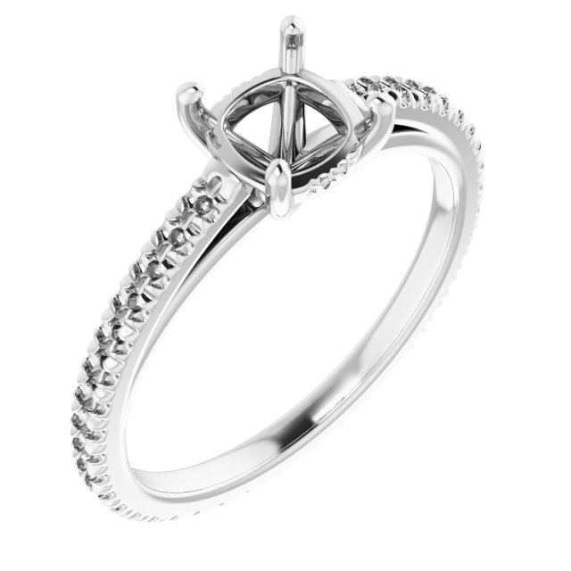 Accented Eternity-Style Engagement Ring