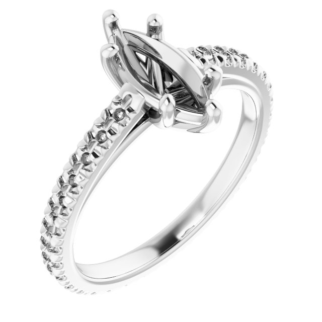 Accented Eternity-Style Engagement Ring