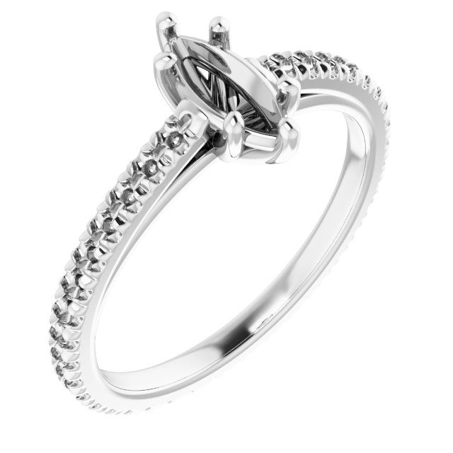 Accented Eternity-Style Engagement Ring