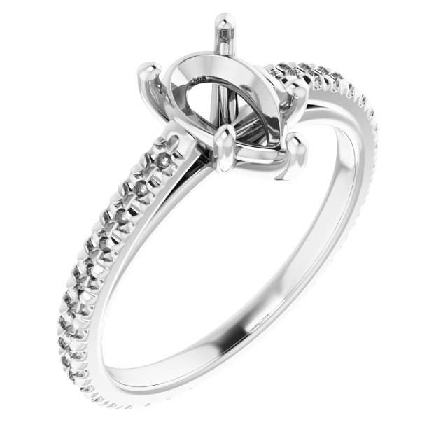 Accented Eternity-Style Engagement Ring