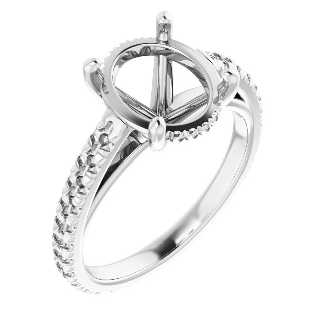 Accented Eternity-Style Engagement Ring