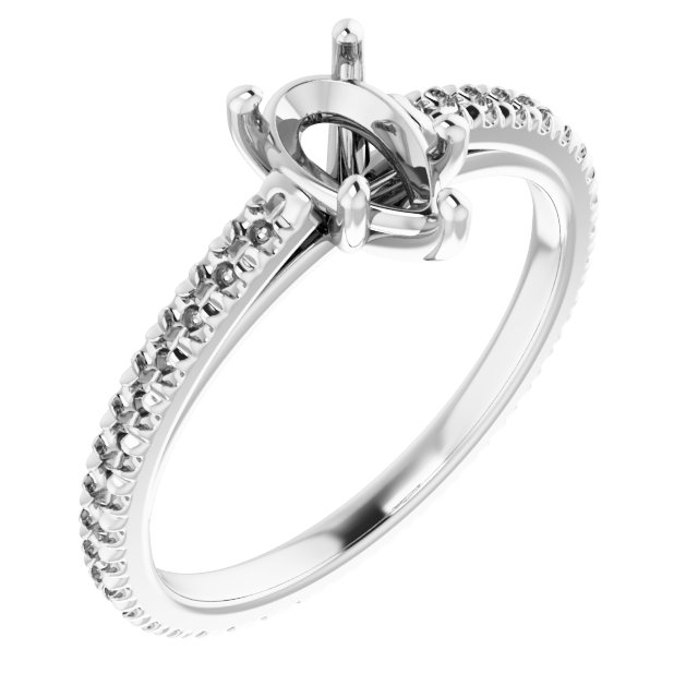 Accented Eternity-Style Engagement Ring