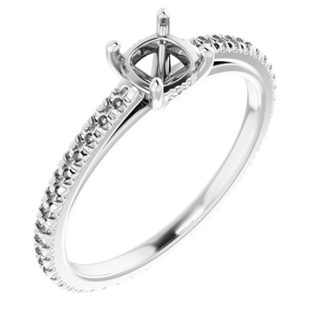 Accented Eternity-Style Engagement Ring
