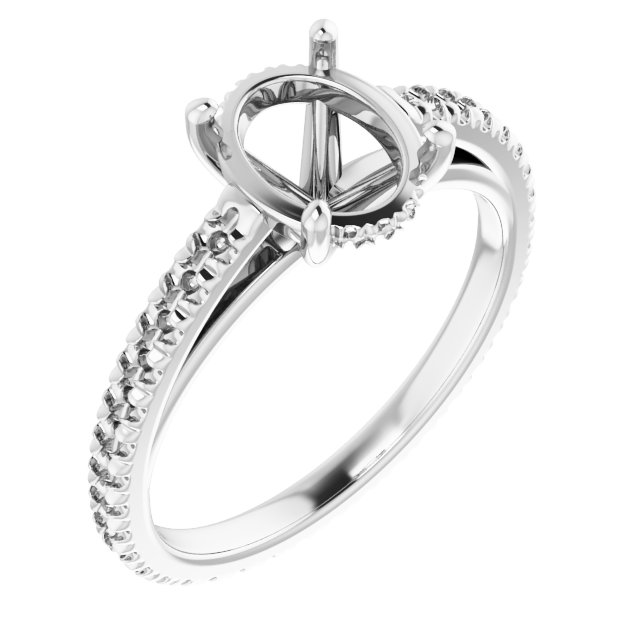 Accented Eternity-Style Engagement Ring