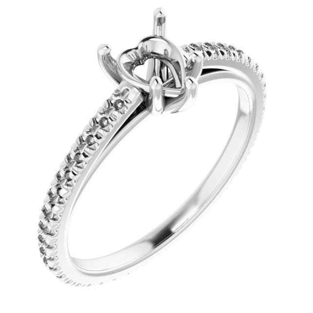 Accented Eternity-Style Engagement Ring