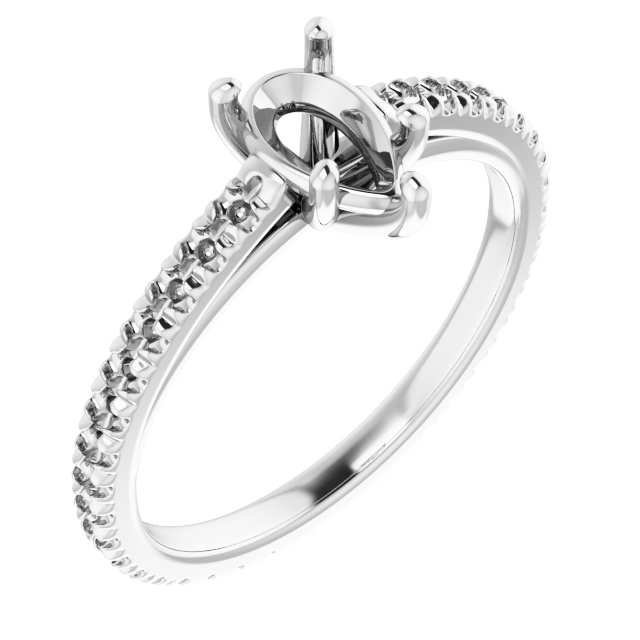 Accented Eternity-Style Engagement Ring