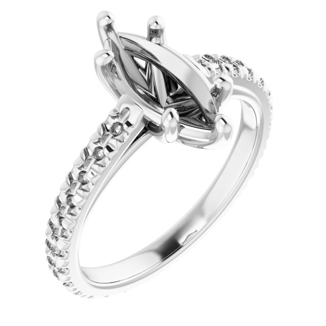 Accented Eternity-Style Engagement Ring
