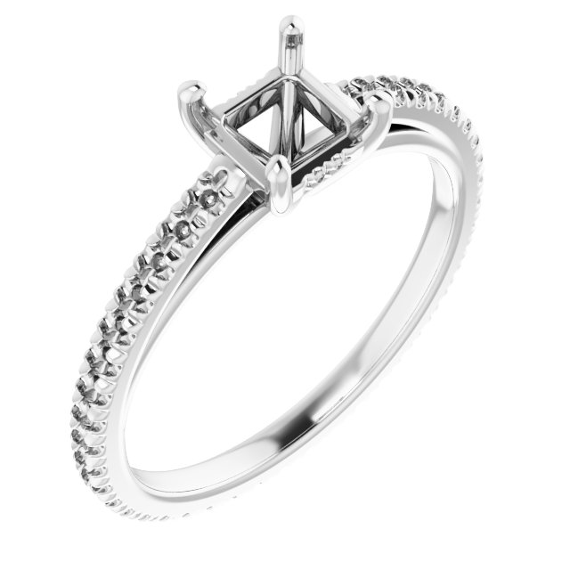 Accented Eternity-Style Engagement Ring