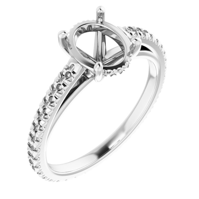 Accented Eternity-Style Engagement Ring