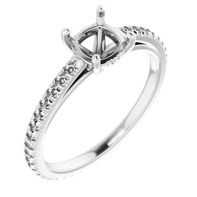 Accented Eternity-Style Engagement Ring