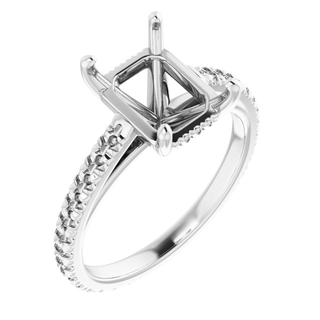 Accented Eternity-Style Engagement Ring