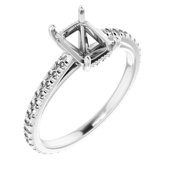 Accented Eternity-Style Engagement Ring