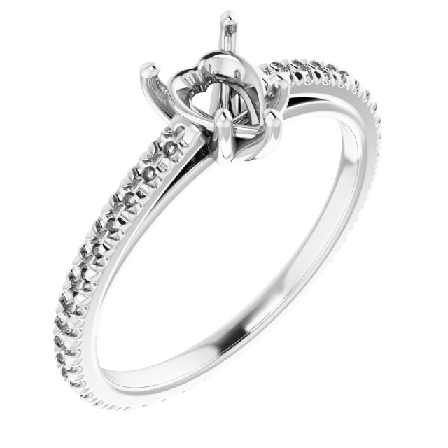 Accented Eternity-Style Engagement Ring