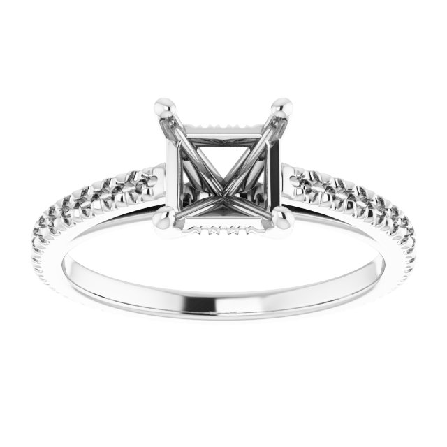 Accented Eternity-Style Engagement Ring