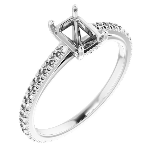 Accented Eternity-Style Engagement Ring