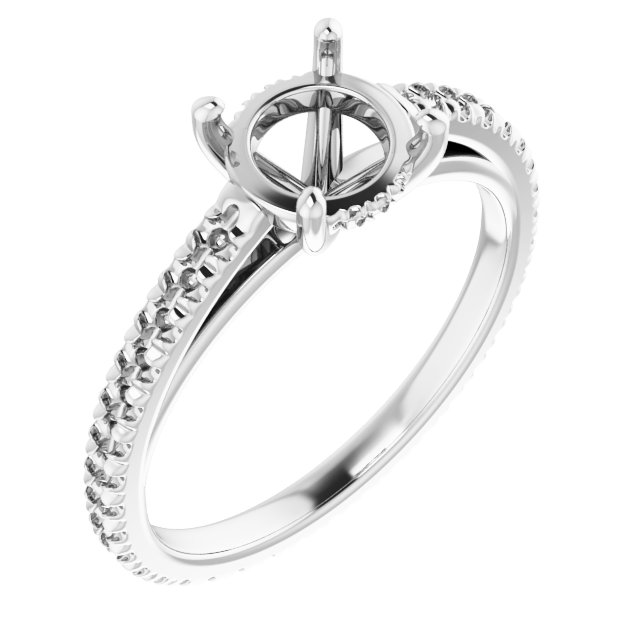Accented Eternity-Style Engagement Ring