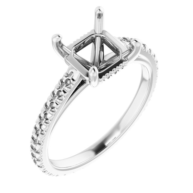 Accented Eternity-Style Engagement Ring