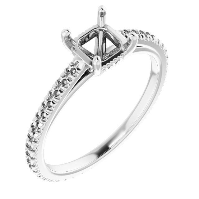 Accented Eternity-Style Engagement Ring
