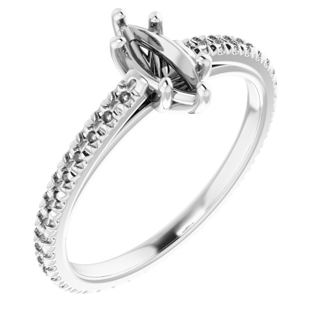 Accented Eternity-Style Engagement Ring