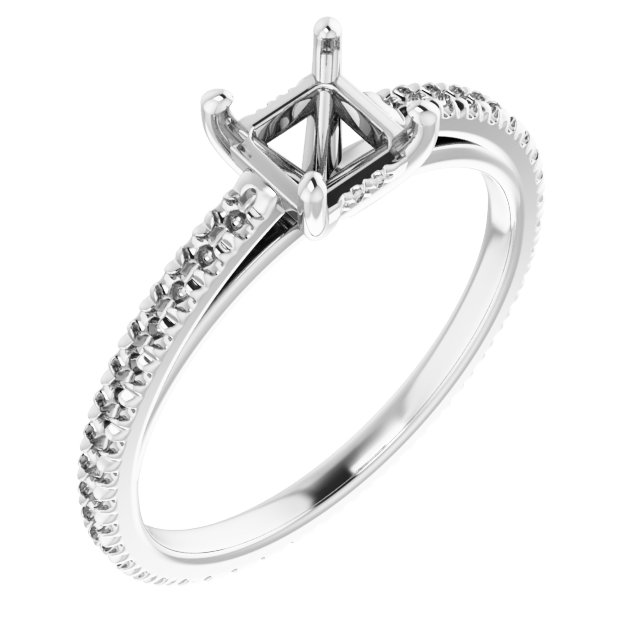 Accented Eternity-Style Engagement Ring
