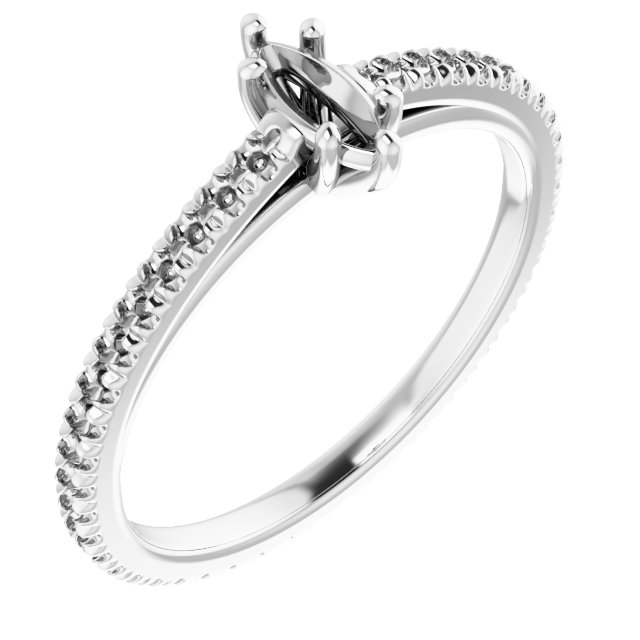 Accented Eternity-Style Engagement Ring