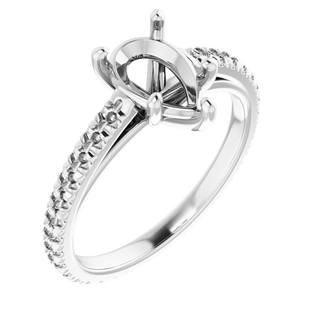Accented Eternity-Style Engagement Ring