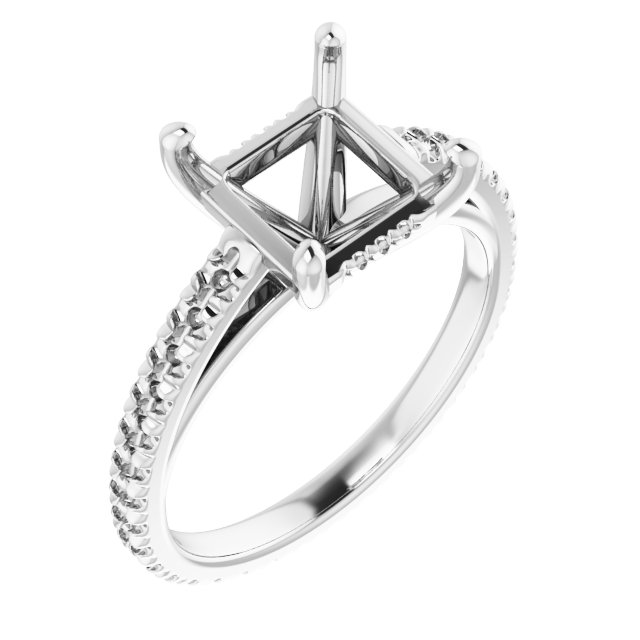 Accented Eternity-Style Engagement Ring