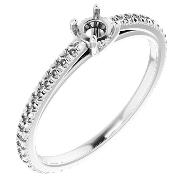 Accented Eternity-Style Engagement Ring