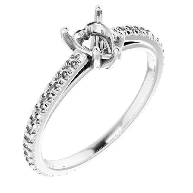 Accented Eternity-Style Engagement Ring