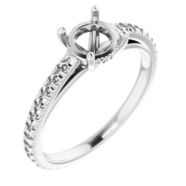 Accented Eternity-Style Engagement Ring