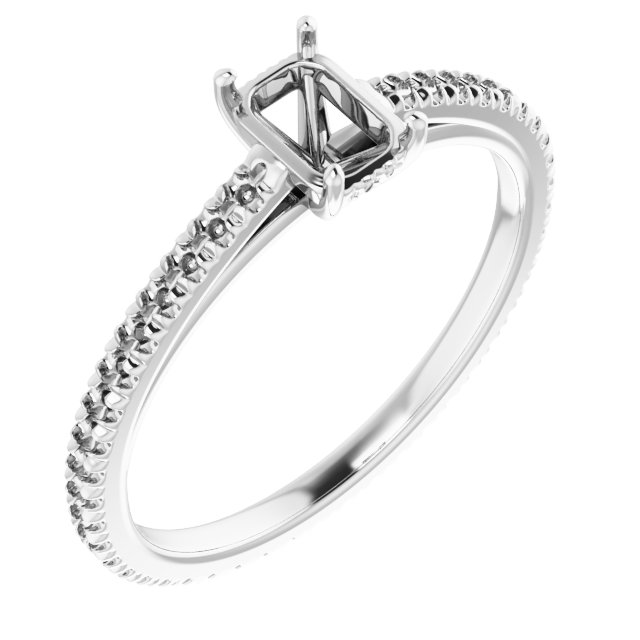 Accented Eternity-Style Engagement Ring